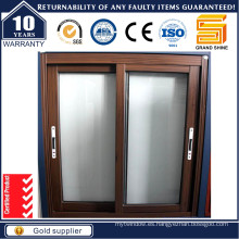 2016 Ventana deslizante de aluminio de doble acristalamiento